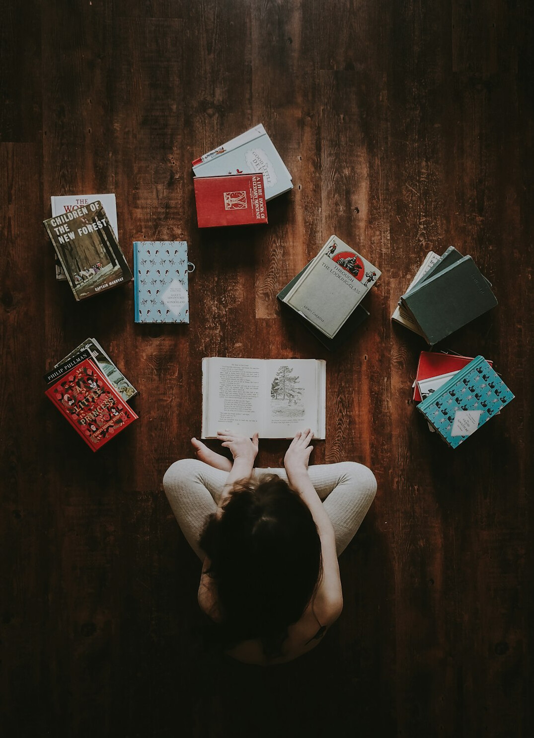 person studying ancient texts